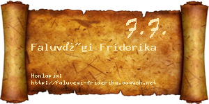 Faluvégi Friderika névjegykártya